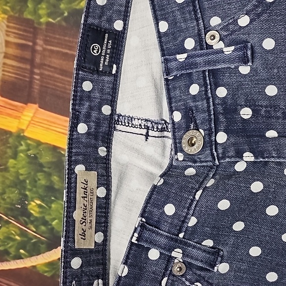 Adriano Goldschmied Polkadot Slim Straight Jeans Size 28 - Picture 4 of 7